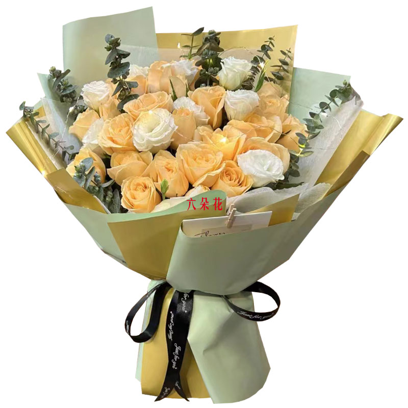 21朵香槟玫瑰灯带，永远笑颜如花