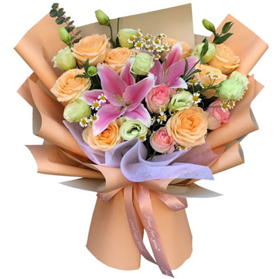 乌鲁木齐11朵玫瑰桔梗百合，陪你每个季节