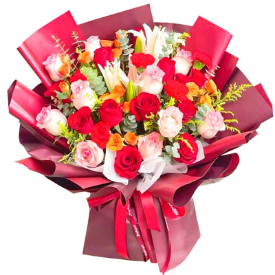 乌鲁木齐22朵玫瑰百合，追求真爱幸福